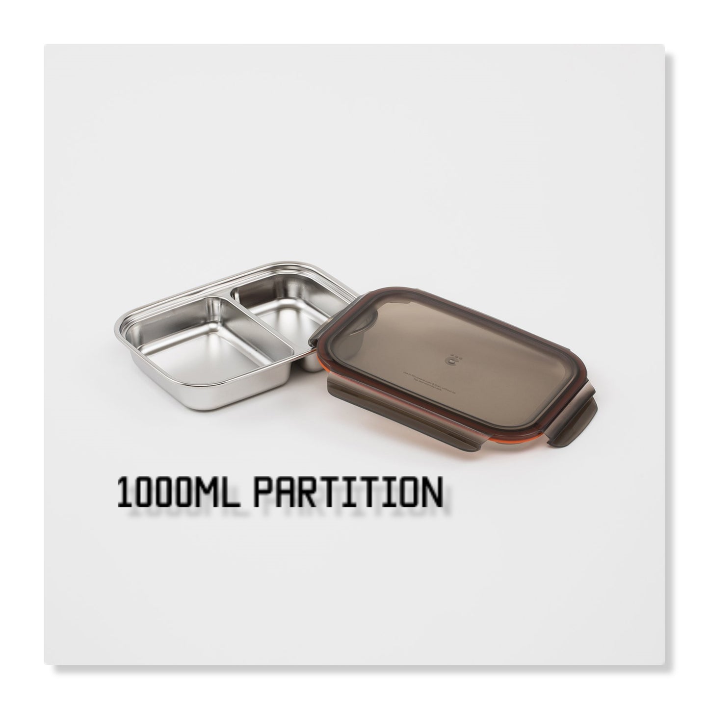 CUITISAN 不鏽鋼微波爐飯盒(附分隔) Rectangle Partition