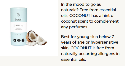 COCONUT MATTER 天然香體膏 Mood Natural Deodorant (35g/ 1.2oz)