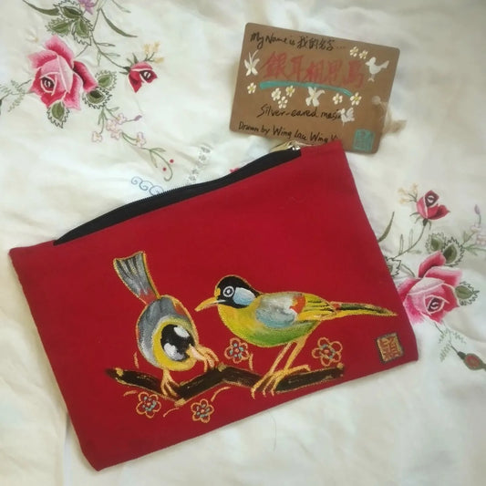 BEIZICRAFT 手繪拉鏈袋 Handpainted pouch