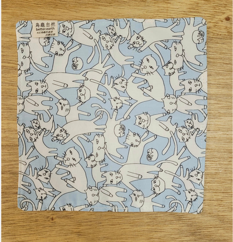 烏龜自然 純棉手巾仔(大) Pure Cotton Hanky 25x25cm