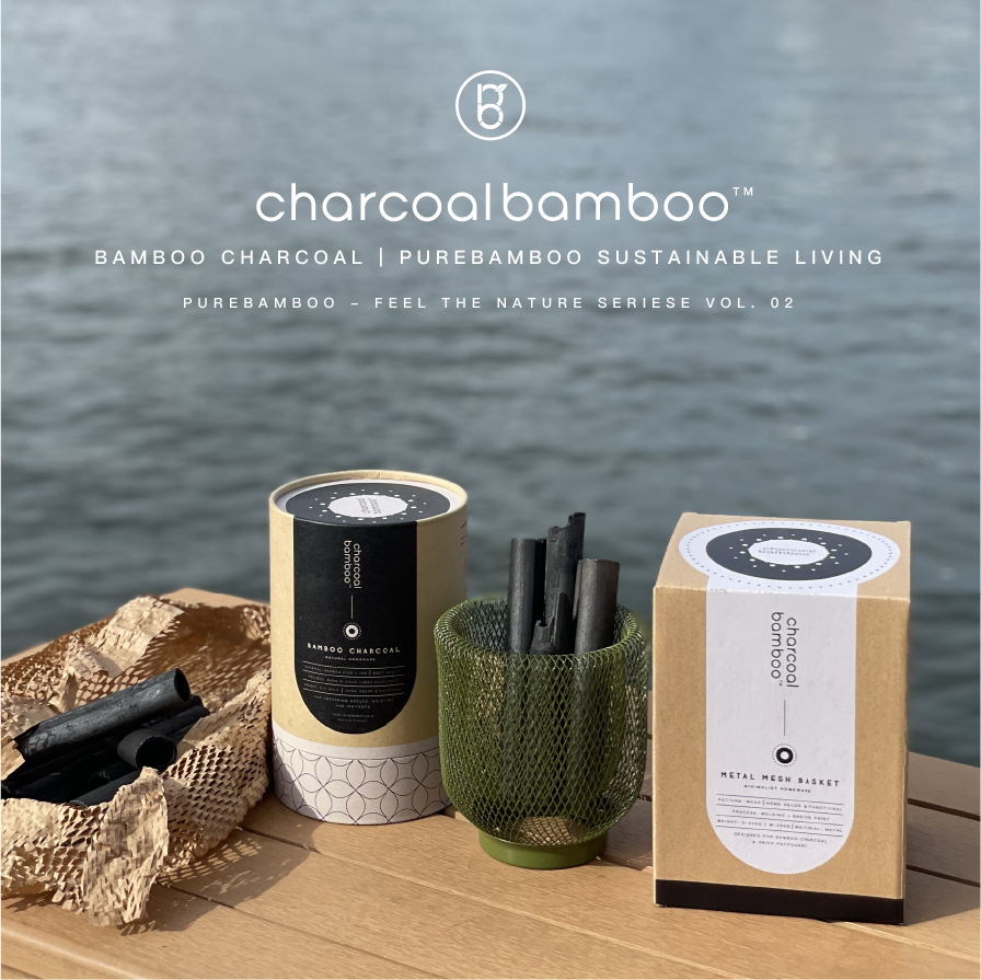 CharcoalBamboo 天然吸濕除臭擴香原竹炭套裝