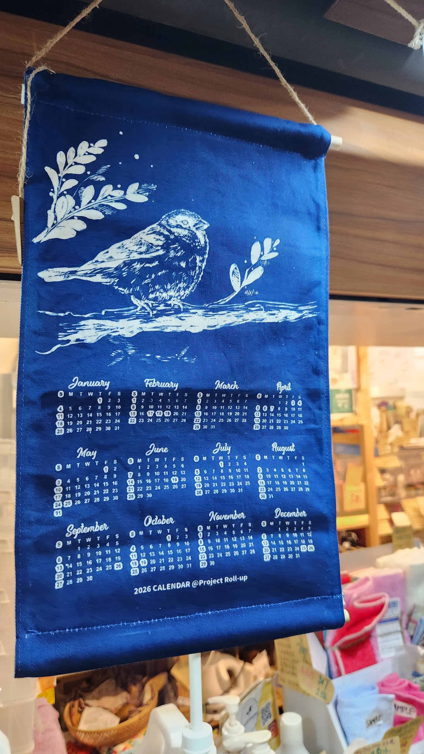 2026 藍曬布年曆 Cyanotype Calendar