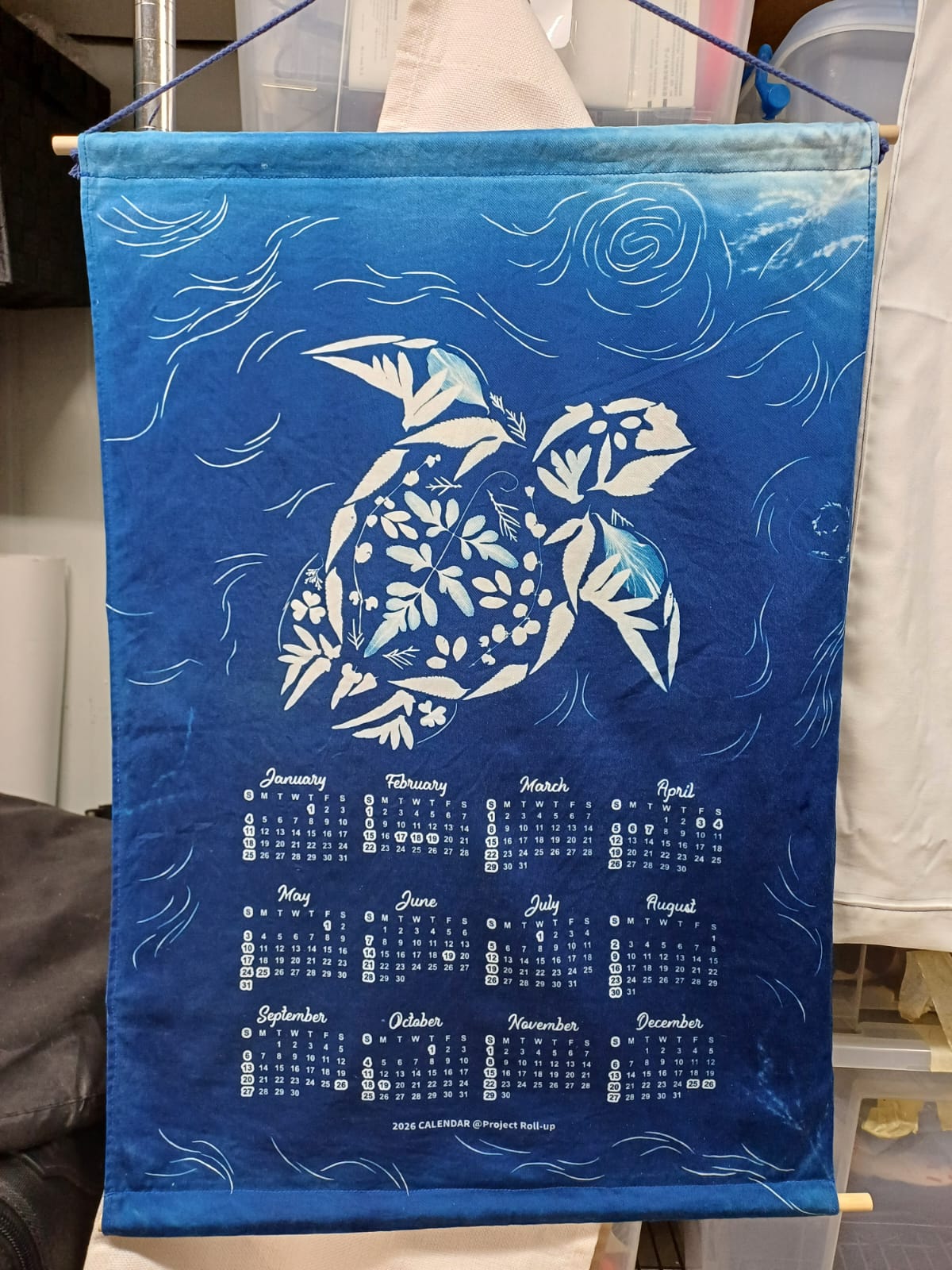 2026 藍曬布年曆 Cyanotype Calendar