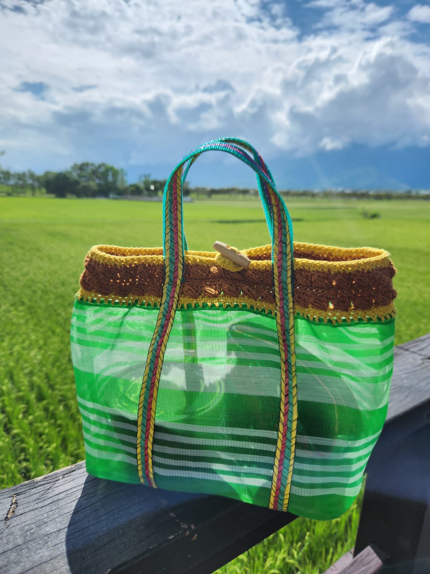 台灣織錦茄芷手提袋 Taiwan bag