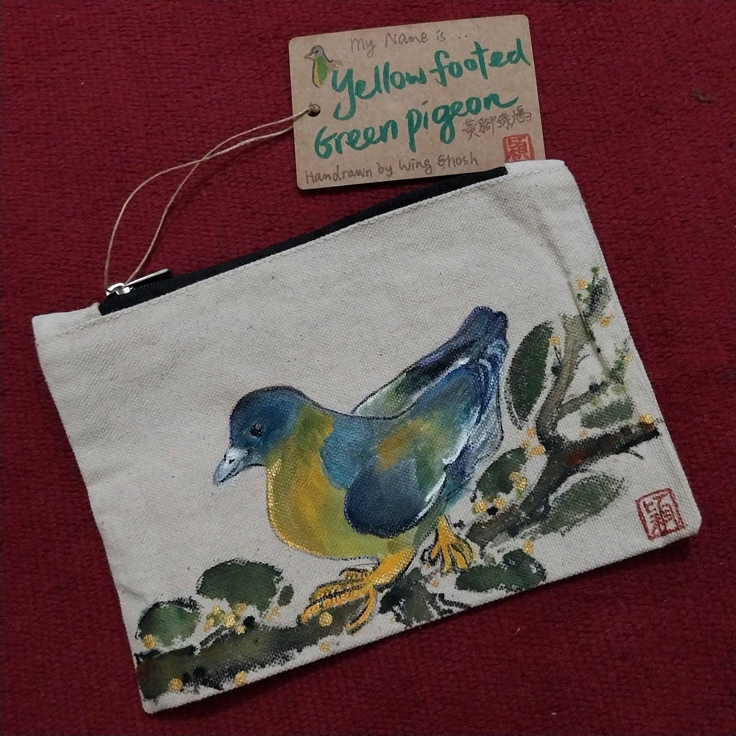 BEIZICRAFT 手繪拉鏈袋 Handpainted pouch