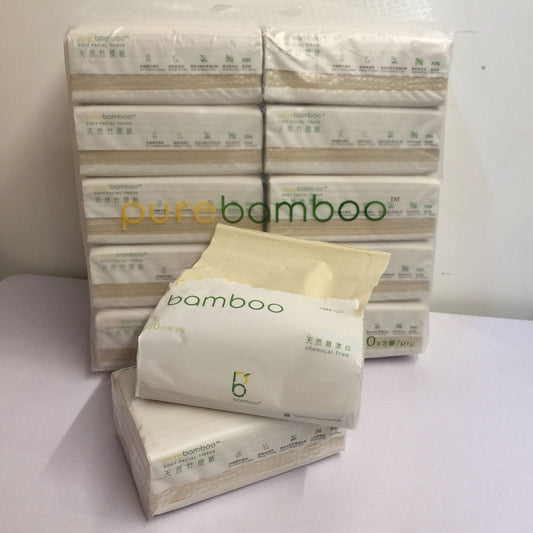 PURE BAMBOO 純天然竹纖維面紙/迷你裝(10包)